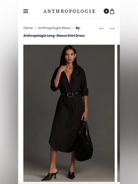 Maeve by Anthropologie Black Shirt dress
